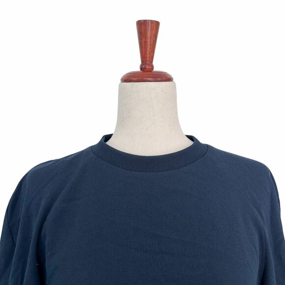 Tibi Blouse Size Small‎ 3/4 Sleeve Crewneck Gathered Sleeve Dark Gray Teal Crepe - Picture 2 of 10